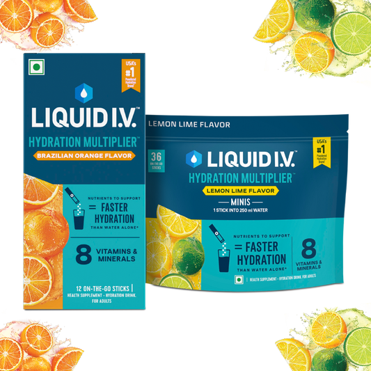 Liquid IV 2 Flavour Bundle (Brazilian Orange & Lemon Lime Minis)