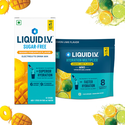 Liquid IV 2 Flavour Bundle (Mango Pineapple & Lemon Lime Minis)