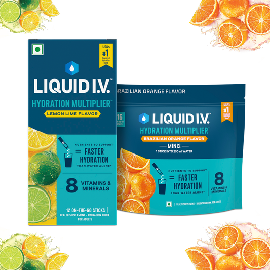 Liquid IV 2 Flavour Bundle (Lemon Lime & Brazilian Orange Minis)