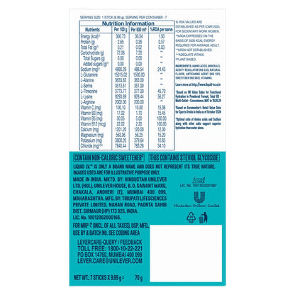 LIQUID I.V. SUGAR FREE - JUICY PEACH | 7 STICKS = 3.5L WATER | ELECTROLYTE MIX 10G|HYDRATION