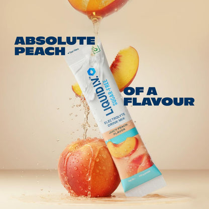 LIQUID I.V. SUGAR FREE - JUICY PEACH | 7 STICKS = 3.5L WATER | ELECTROLYTE MIX 10G|HYDRATION