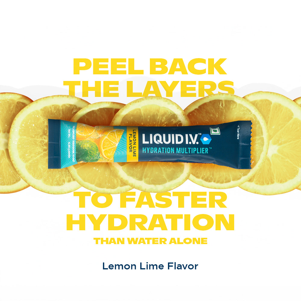 Liquid I.V.™ Hydration Multiplier™ - Lemon Lime|6 Sticks = 3 LTRS| Hydration Drink Mix 16g