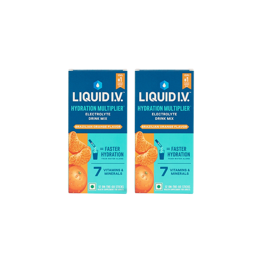 Liquid IV (Pack of 12) 2 Flavour Bundle (Brazilian Orange)