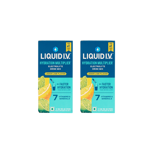 Liquid IV (Pack of 12) 2 Flavour Bundle (Lemon Lime)