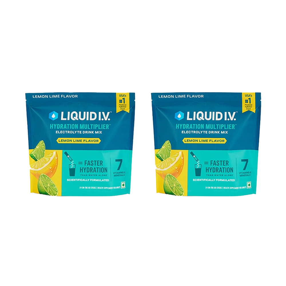 Liquid IV (Pack of 24) 2 Flavour Bundle (Lemon Lime)