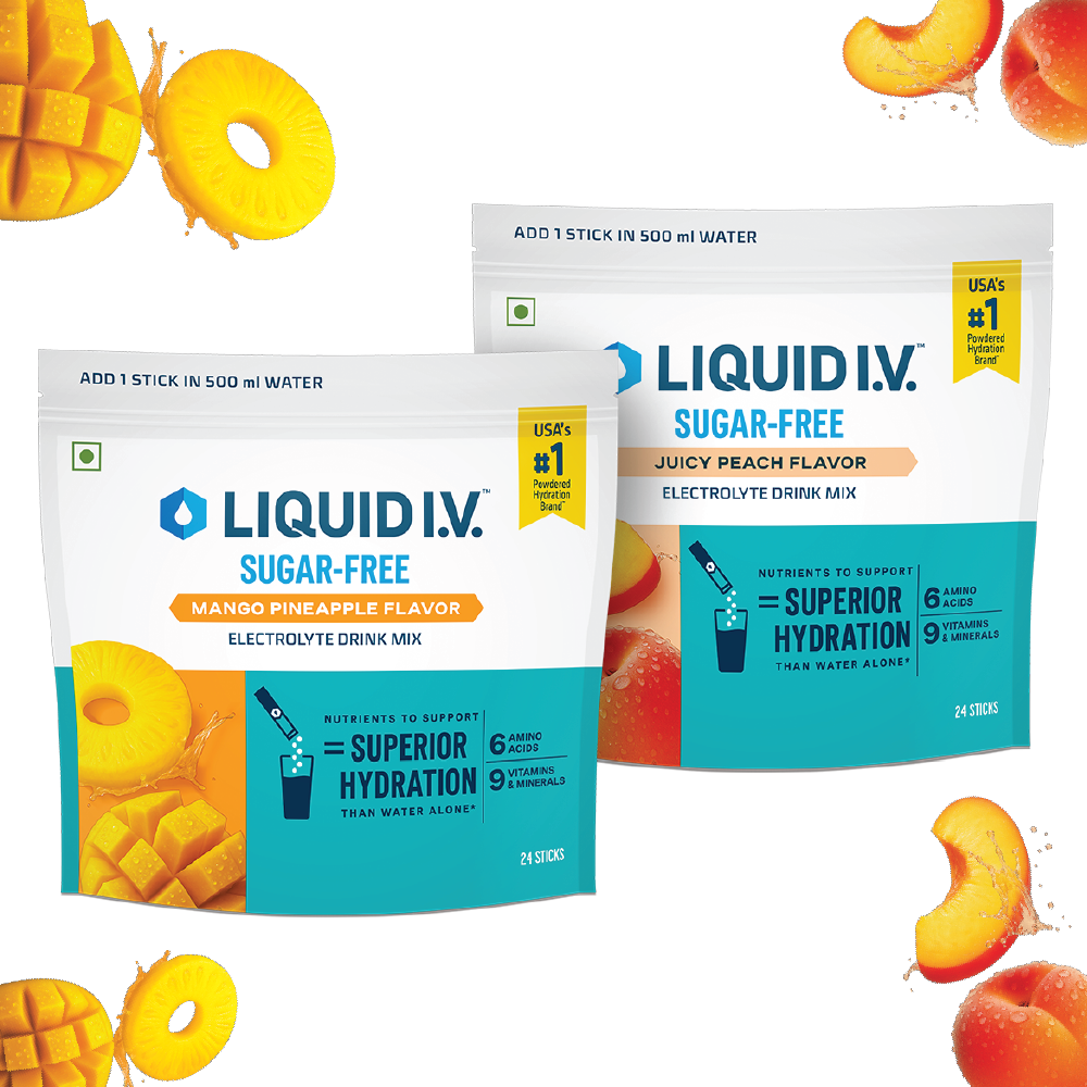 Liquid IV Bundle of 2 (Mango Pineapple & Juicy Peach)