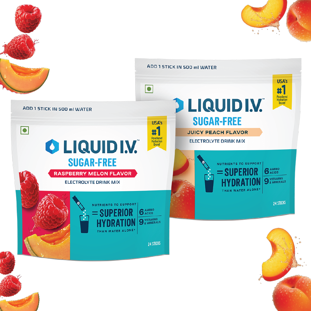 Liquid IV Bundle of 2 (Juicy Peach & Raspberry Melon)