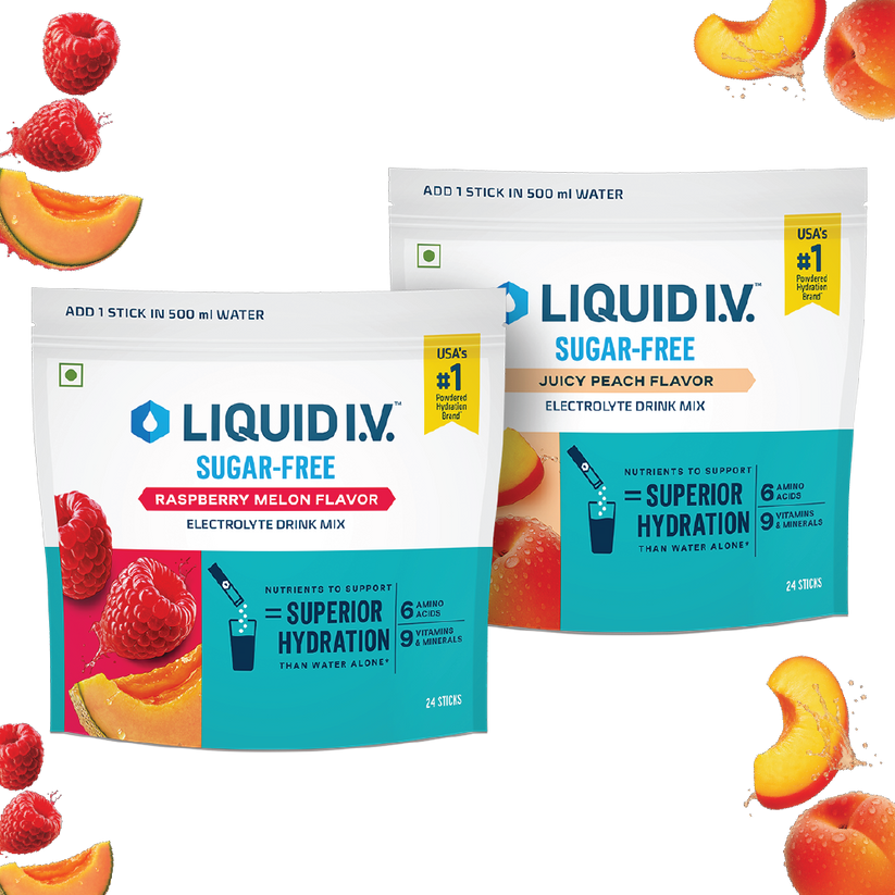 Liquid IV Bundle of 2 (Juicy Peach & Raspberry Melon)