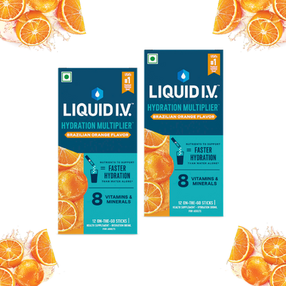 Liquid IV (Pack of 12) 2 Flavour Bundle (Brazilian Orange)