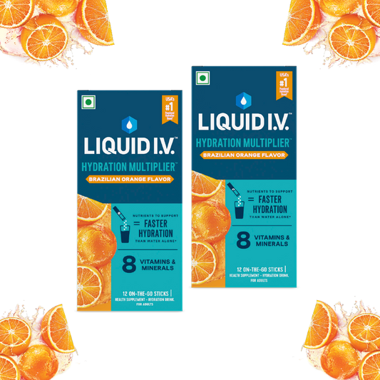 Liquid IV (Pack of 12) 2 Flavour Bundle (Brazilian Orange)