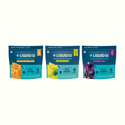 Liquid IV Bundle of 3 (Brazilian Orange, Lemon Lime and Acai Berry)