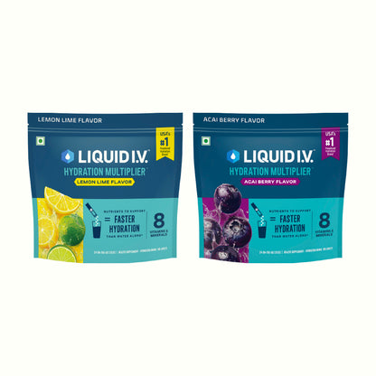 Liquid IV Bundle of 2 (Lemon Lime and Acai Berry)