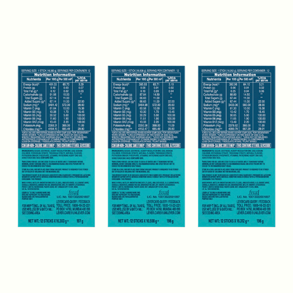 Liquid IV Bundle of 3 (Lemon Lime, Brazilian Orange and Acai Berry)