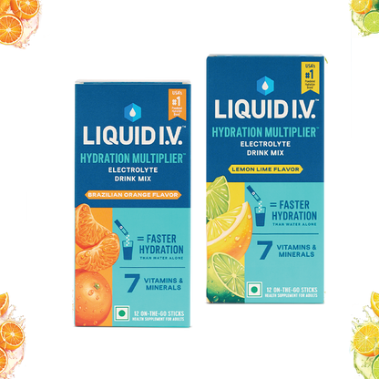 Liquid IV 2 Flavour Bundle (Lemon Lime and Brazilian Orange)